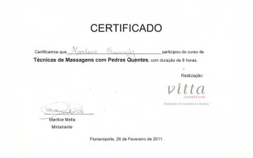 Revita Massoterapia e Massagens Terapêuticas e Relaxantes
 - Certificados